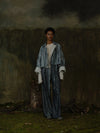 Mutedance 25 Autumn/Winter Loose Casual Pants Series Random Flower Dye Handmade MD-MD25FW108-blue (MD25FW106)